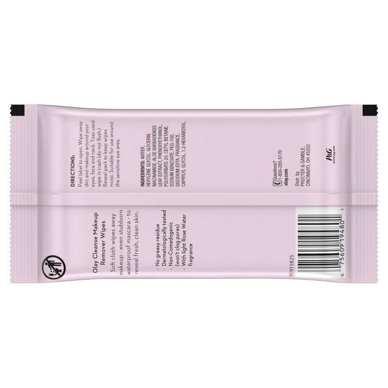 Olay Cleanse Makeup Remover Wipes Rose Water - 25ct