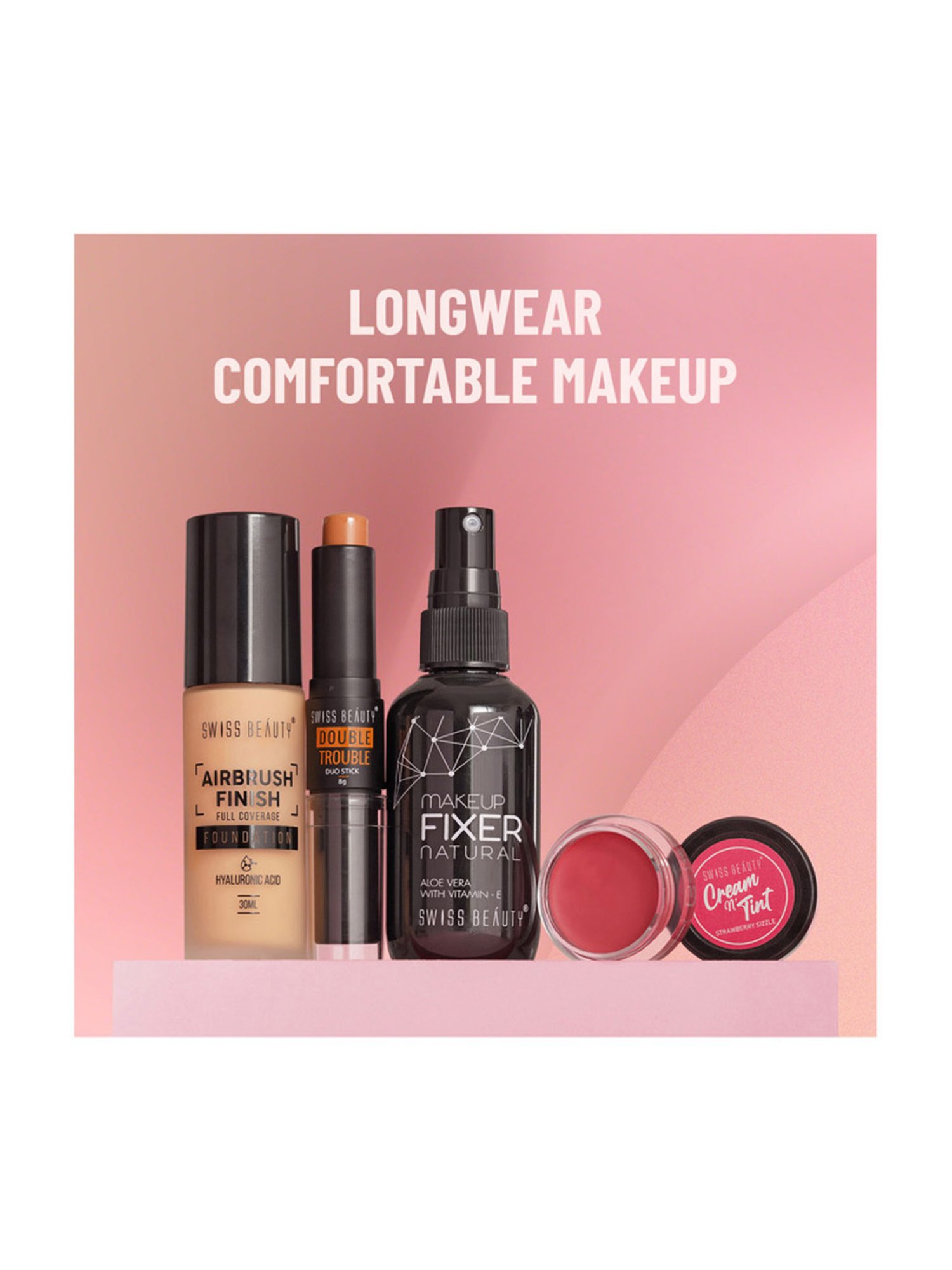 SWISS BEAUTY Lip & Cheek Cream n' Tint Rose Apple - 8 gm