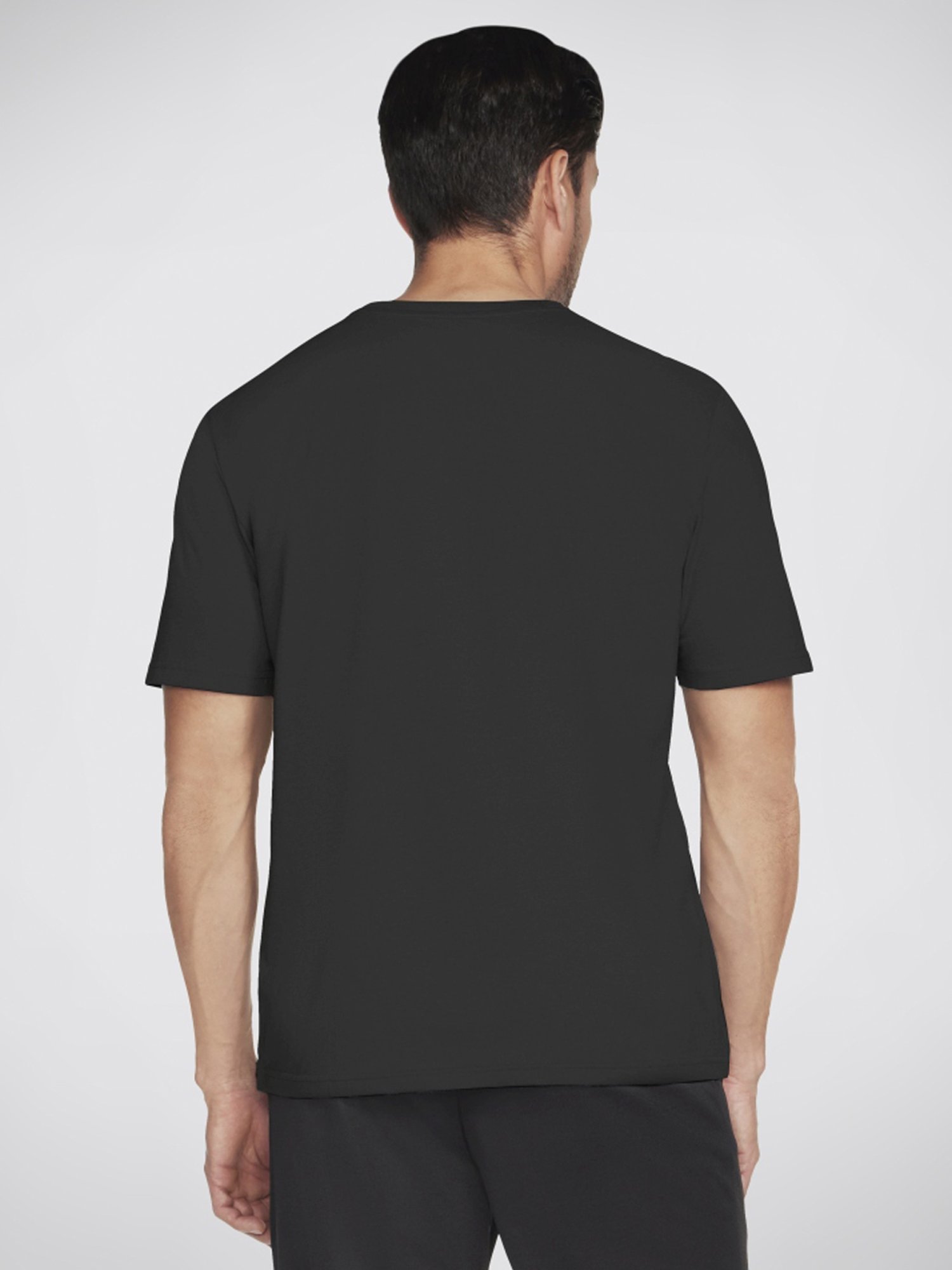 Skechers Black Relaxed Fit Printed T-Shirt