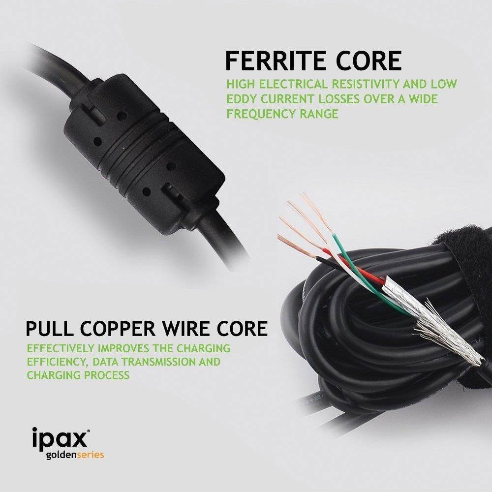 Ipax 25Ft Extra Long Gold Plated Hi-Speed Cable for Printer Scanner Copier with Ferrite Core [ 10ft Interface Plug + 15Ft USB Extension Cord ]