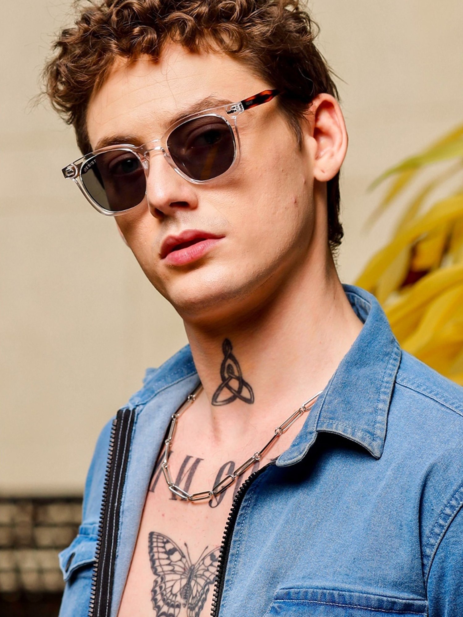 Resist Eyewear Black Wayfarer uv protected Unisex Sunglasses