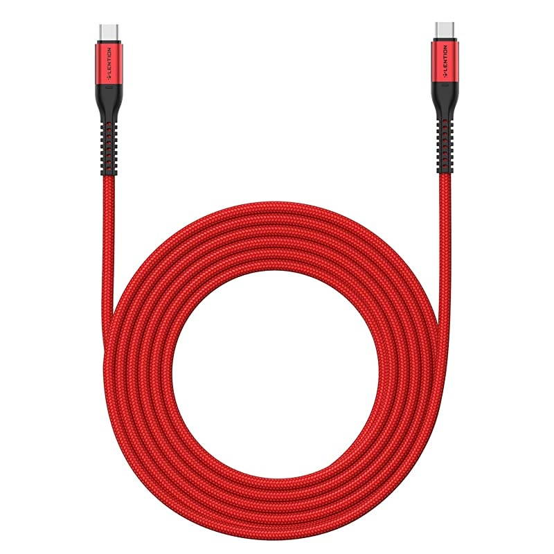 USB C to USB C Cable 66ft 100W Type C 20V5A Fast Charging Braided Cord Compatible 20202016 MacBook Pro New iPad ProMac AirSurface Samsung Galaxy S20S10S9S8PlusNote More Red