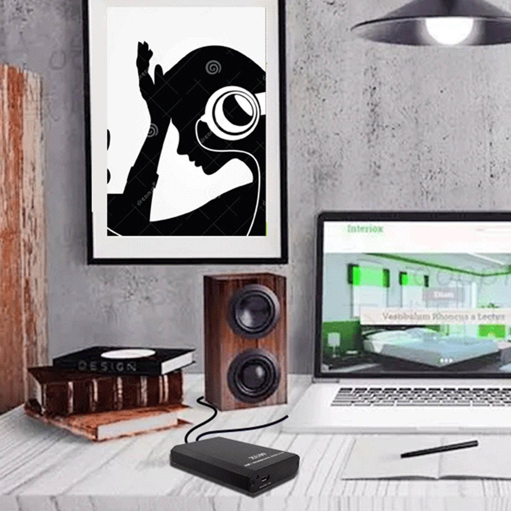 Mini Audio HIFI Headphone Amplifier Portable Earphone AMP 3.5mm w/USB Cable NEW