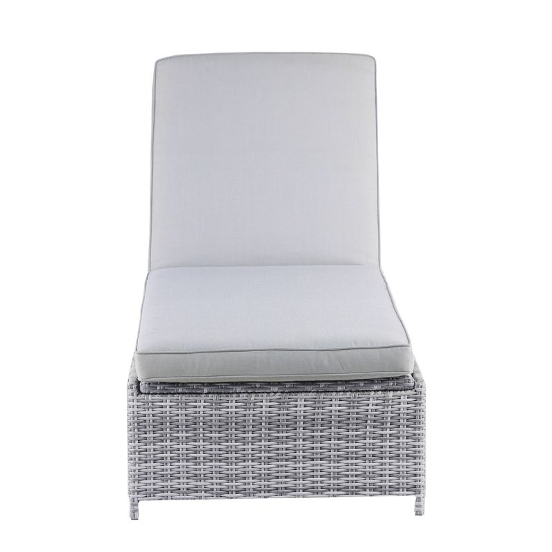 NewPort Outdoor Wicker Chaise Lounge - Dark Gray - Coaster