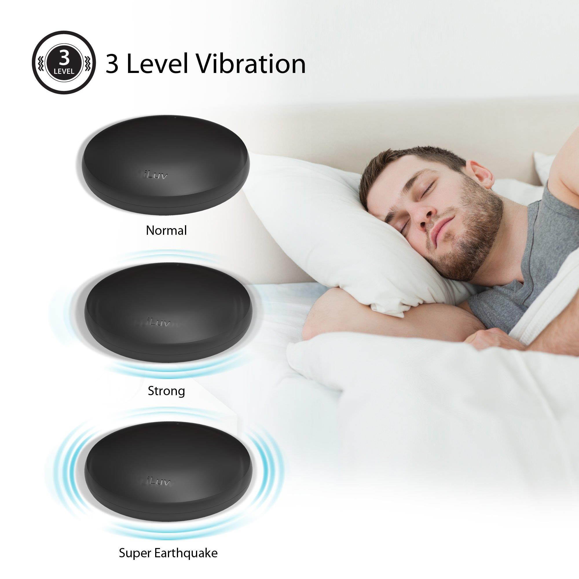 iLuv TimeShaker Wow - Vibrating Alarm Clock for Heavy Sleepers, Bed Shaker, LED Digital Display Dual Alarm, Super Loud Alarm Clock Sound, LED Alert Light, USB Charging Port, and Vibrating Alarm Shaker