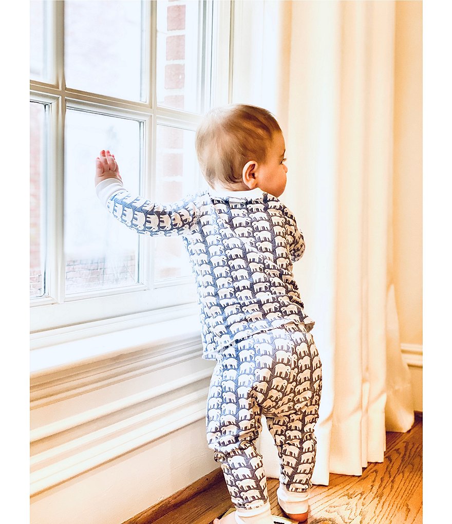 Roller Rabbit Baby/Little Kids 12 Months-6 Family Matching Hathi 2-Piece Elephant Print Pajama Set