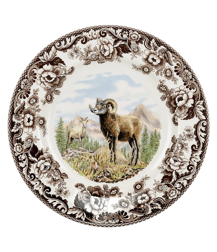 Spode Festive Fall Collection Woodland Bighorn Sheep Dinner Plate