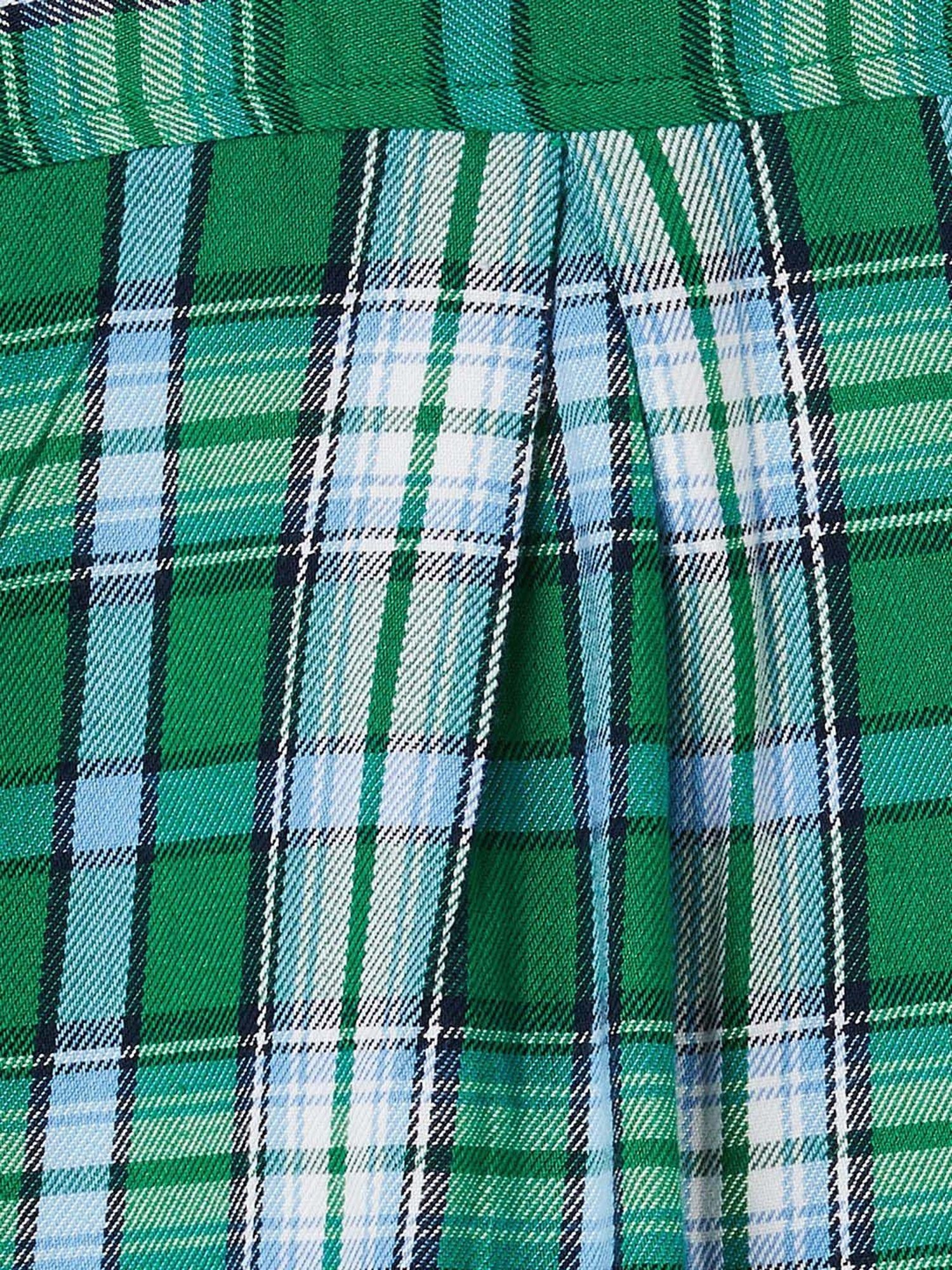 Juniors by Lifestyle Boys Green Cotton Checks Full Sleeves Shirt