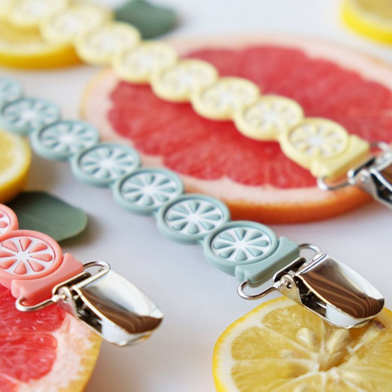 Loulou Lollipop Darling Pacifier Clip - Avocado