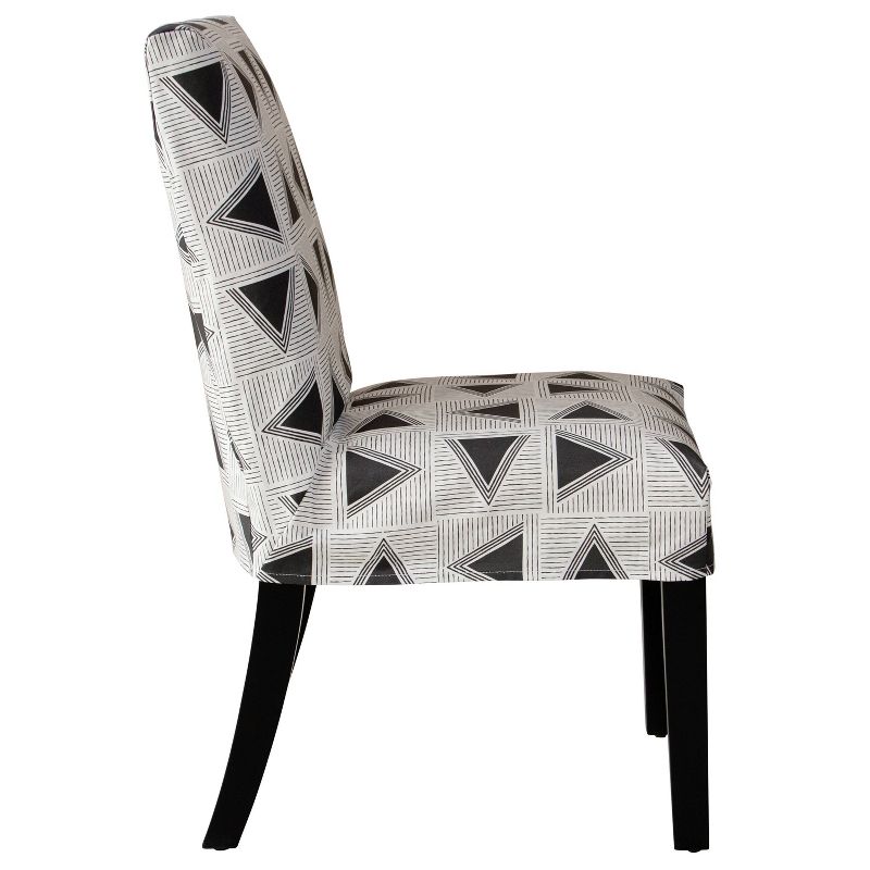 Hendrix Dining Chair Triangle Tile Black White - Skyline Furniture
