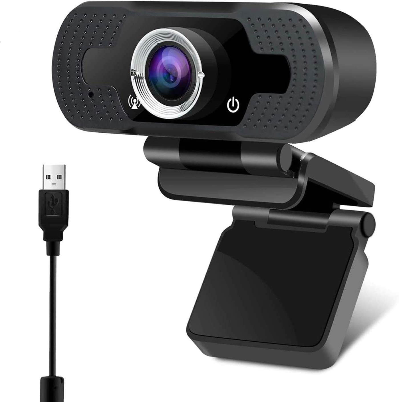 1080P Webcam with Microphone, HD PC Webcam USB Mini Computer Camera Built-in Microphone, USB Web Camera for Live Streaming, Video Calling and Recording, Web Cameras for Computers