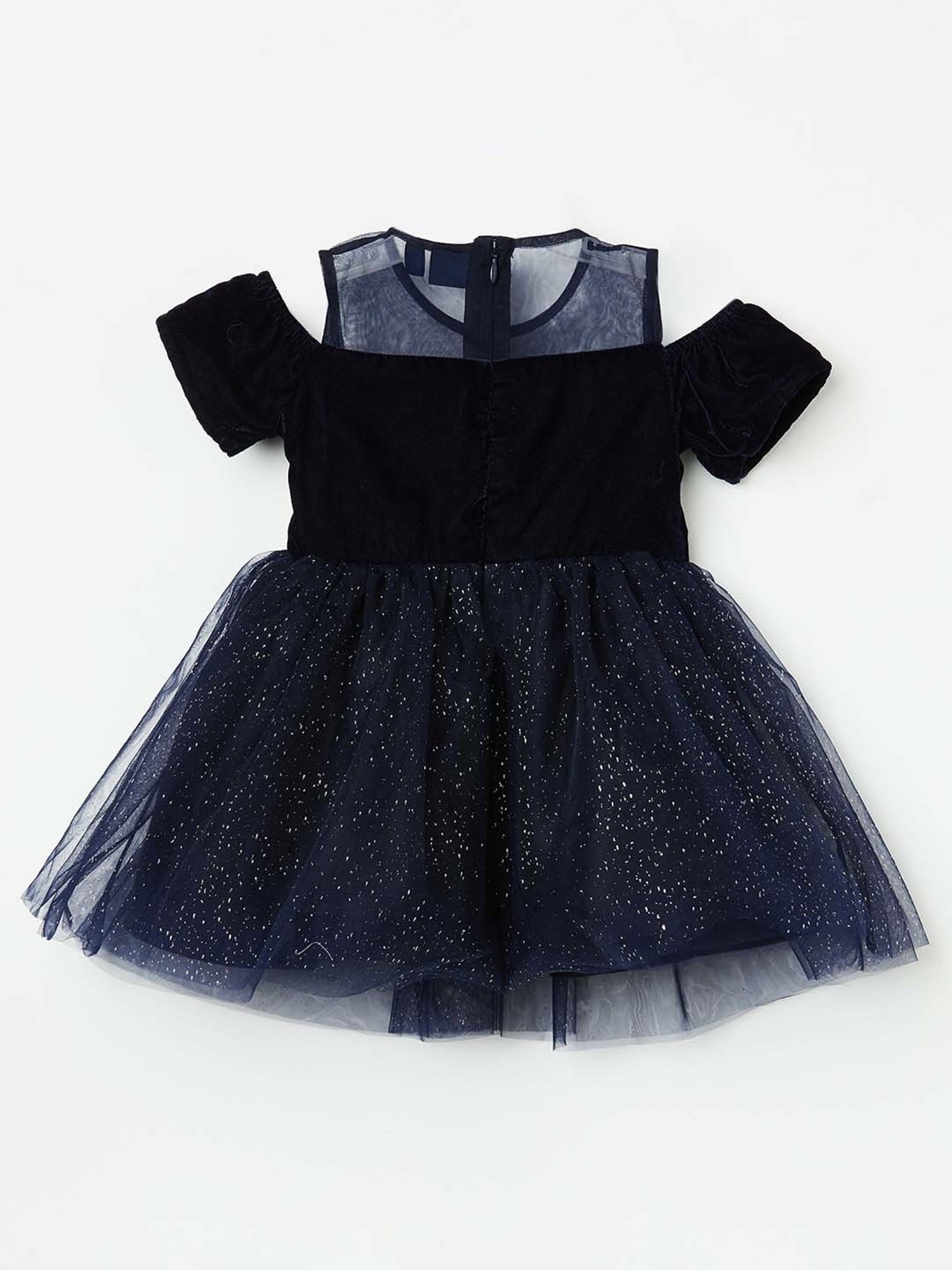 Pink Chick Kids Navy Solid Party Gowns
