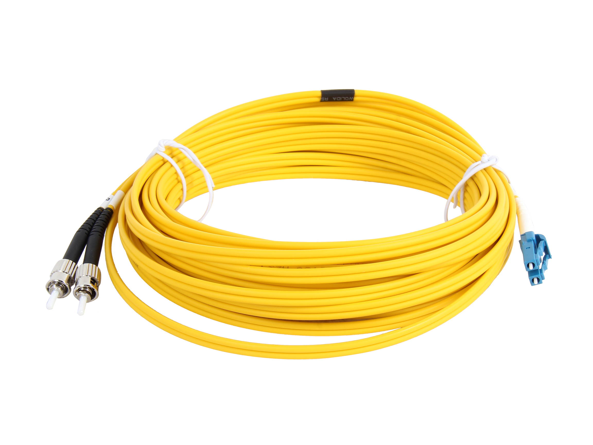 Coboc CY-OS1-LC/ST-10 32.81 ft. Fiber Optic Cable, LC/ST, Single Mode, Duplex (9/125 Type) - Yellow