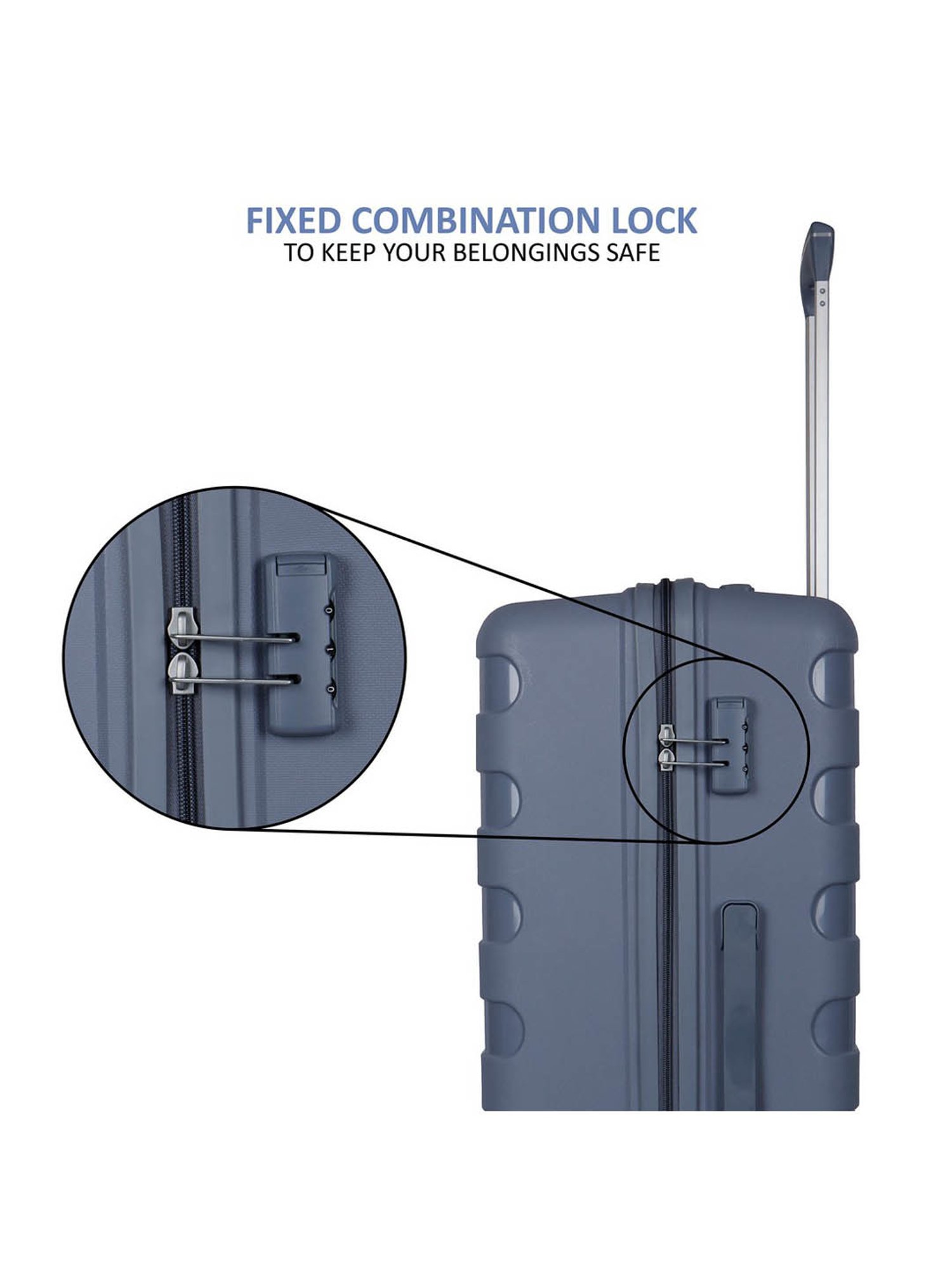 Priority Grey 4 Wheels Medium Hard Cabin Trolley Bag 43.18 cm