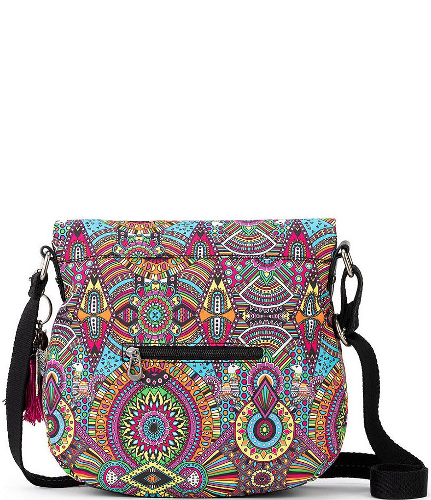 Sakroots Artist Circle Floral Foldover Crossbody Bag