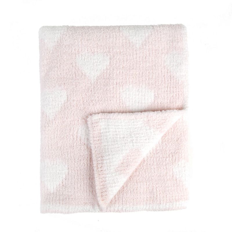 Tadpoles Ultra-Soft Chenille Knit Baby Blanket - Blush/White
