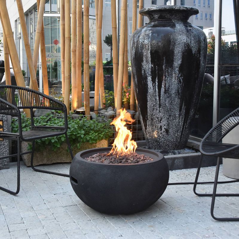 DeckMate 30371 Avondale Outdoor Backyard Patio Portable Steel Fire Bowl Fire Pit, Antiqued Copper Finish