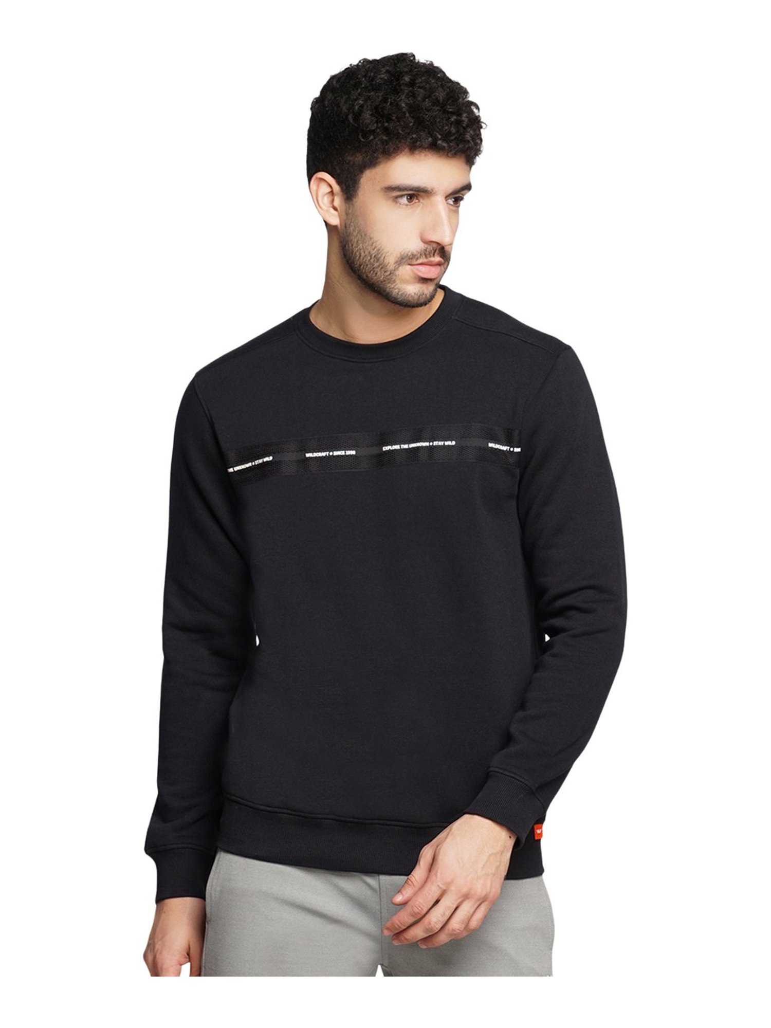 Wildcraft Black Round Neck Sweatshirt