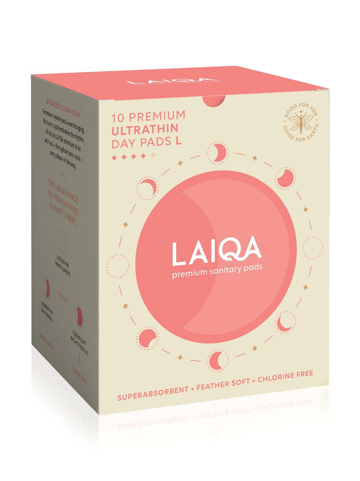 LAIQA Moderate Flow Large Day Pads (Pack of 2) - 20 Pads