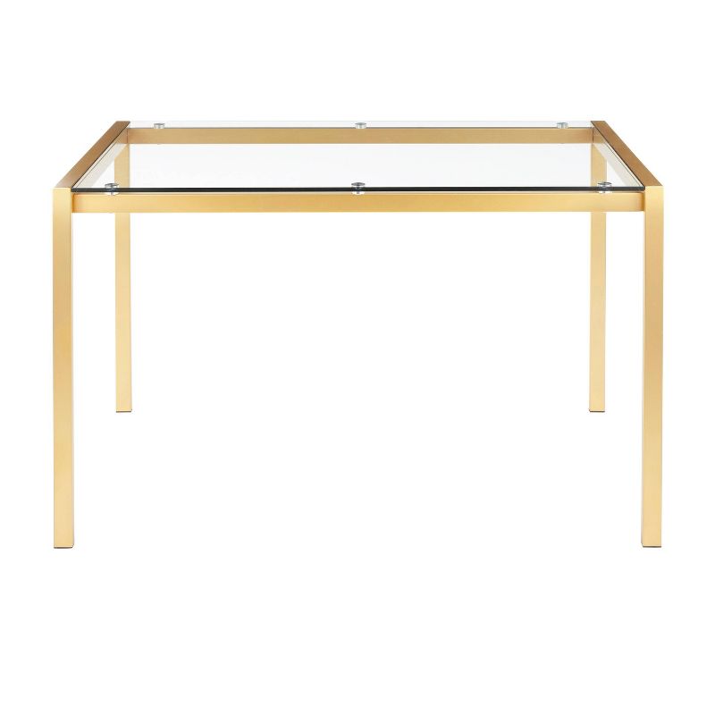 Fuji Contemporary Dining Table Set Gold - LumiSource