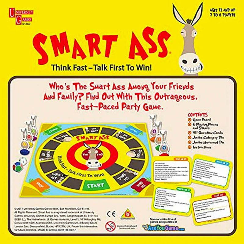 University Games 01360 Smart Ass - The Ultimate Trivia Board Game