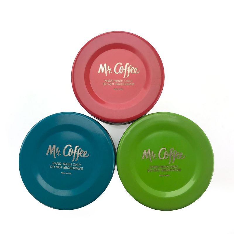 Mr. Coffee Altona 3 Piece 15 Ounce Stainless Steel Thermal Travel Bottles in Assorted Colors