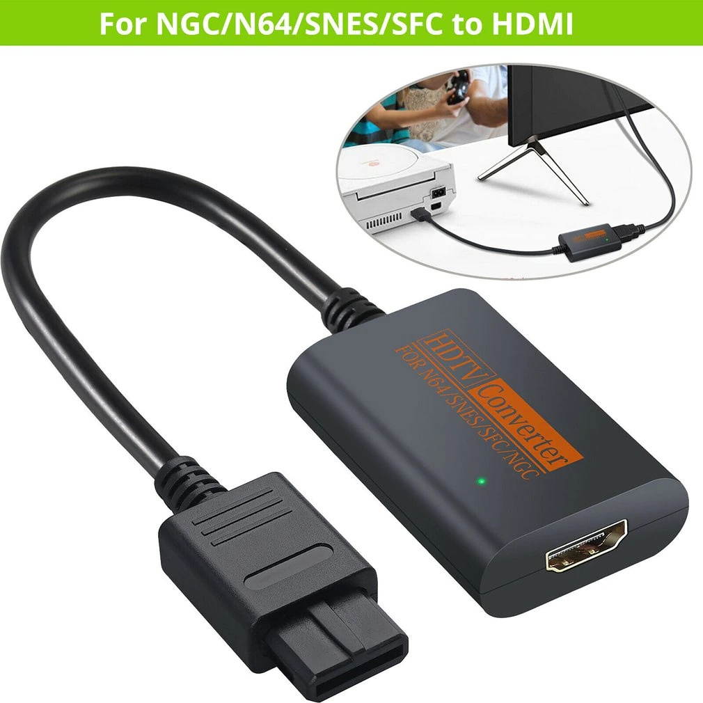 For NGC/SNES/N64 To HDMI-compatible-compatible Converter Adapter For Nintend 64 For GameCube Plug And Play Full Digital Cable