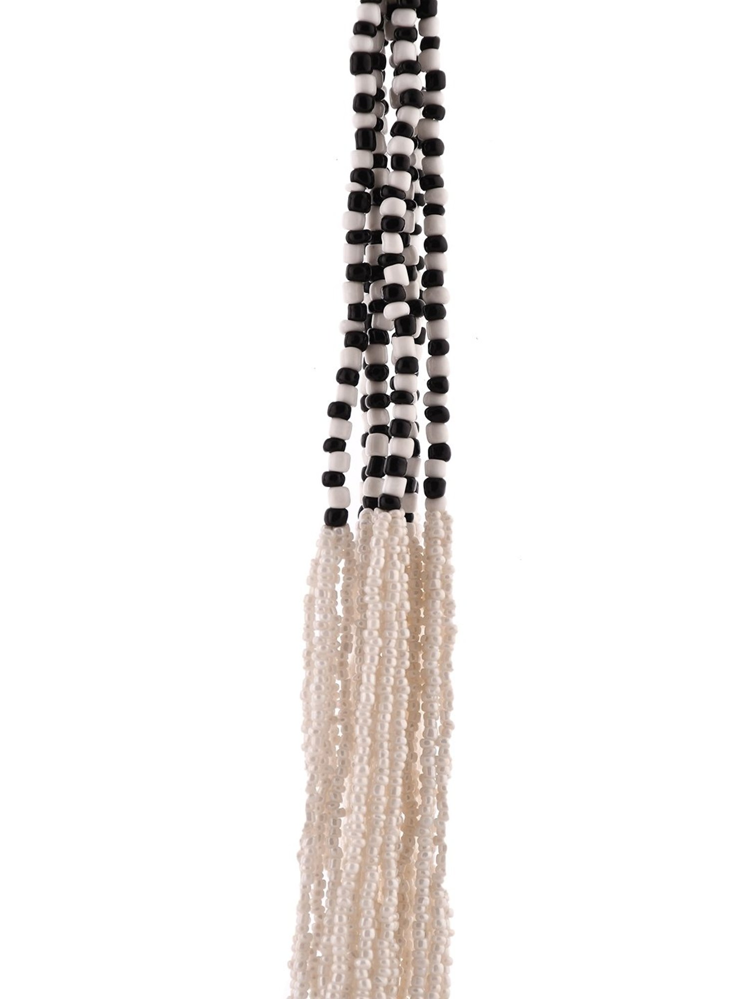 Imli Street White Long Beaded Handcrafted Necklace