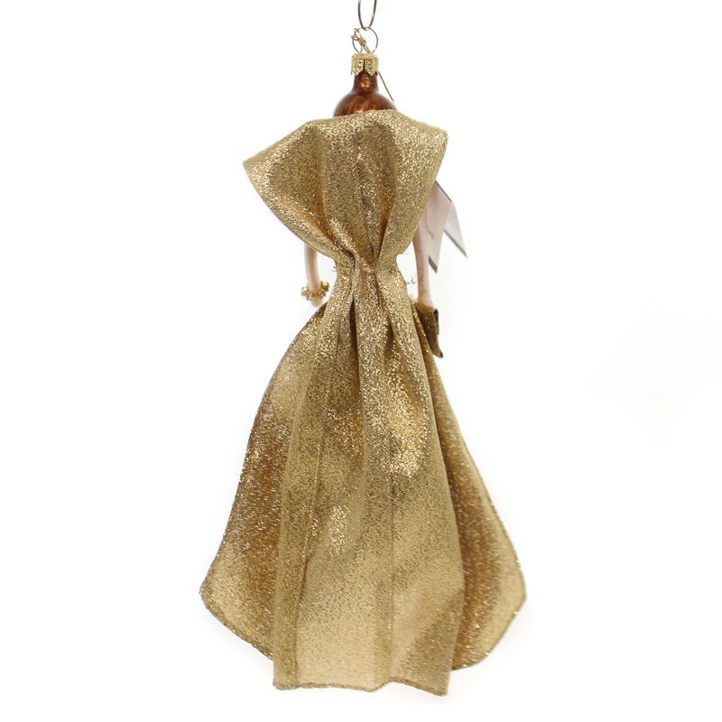 Italian Ornaments 6.75" Sophia In Gold Sequin Dress Italian Ornament Diva Lady  -  Tree Ornaments