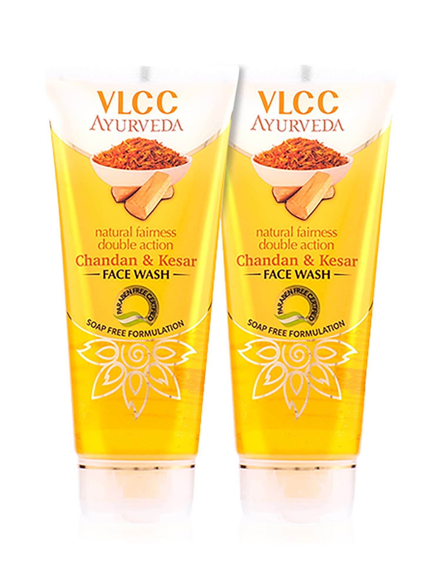 VLCC Ayurveda Natural Fairness Chandan & Kesar Face Wash - Pack of 2