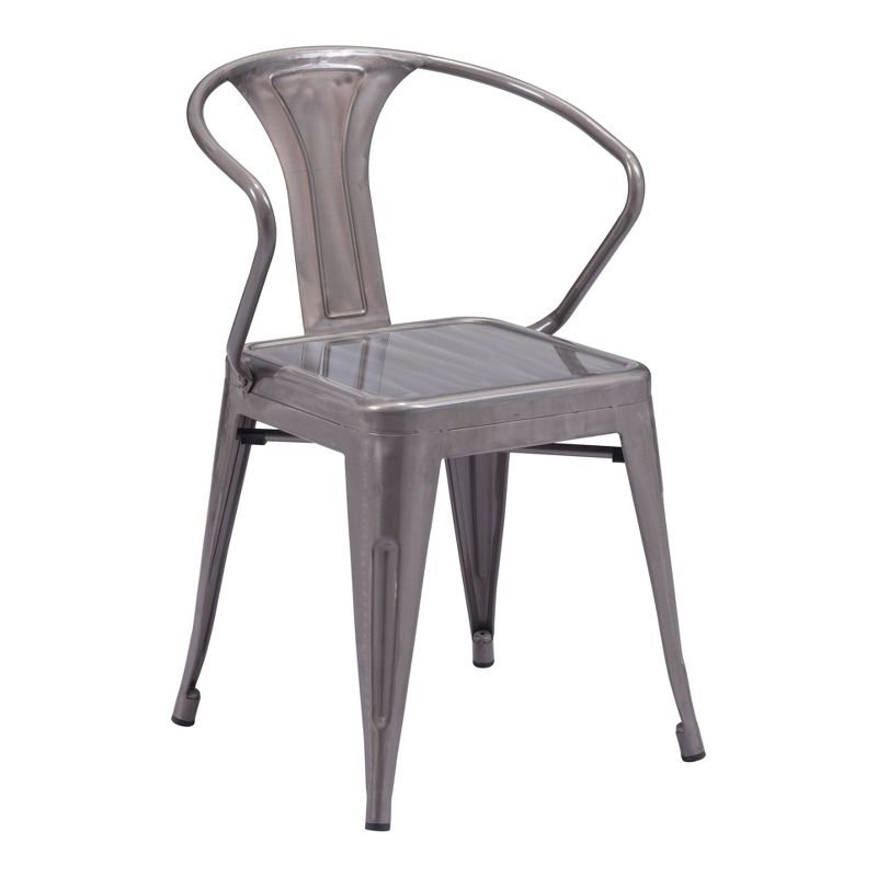 Set of 2 Hays Dining Chairs Gunmetal - ZM Home