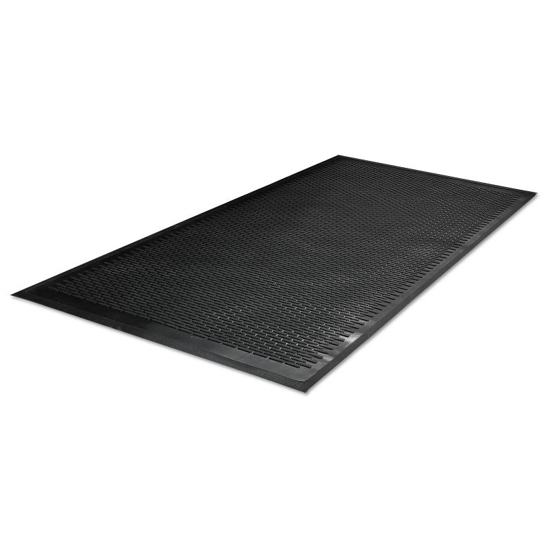 4'x6' Rectangle Solid Floor Mat Black - Guardian
