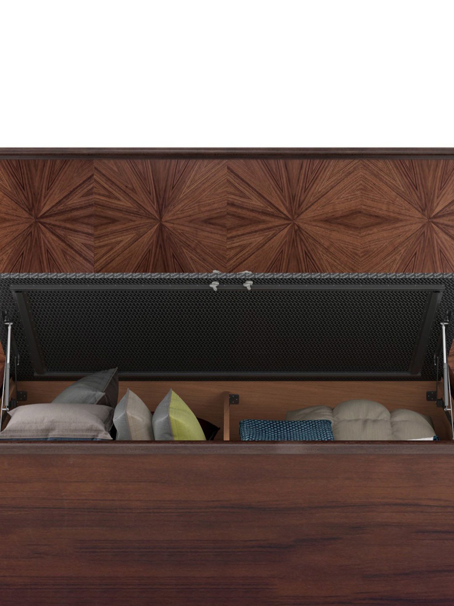 Durian Hudson Brown Plywood Queen Size Bed