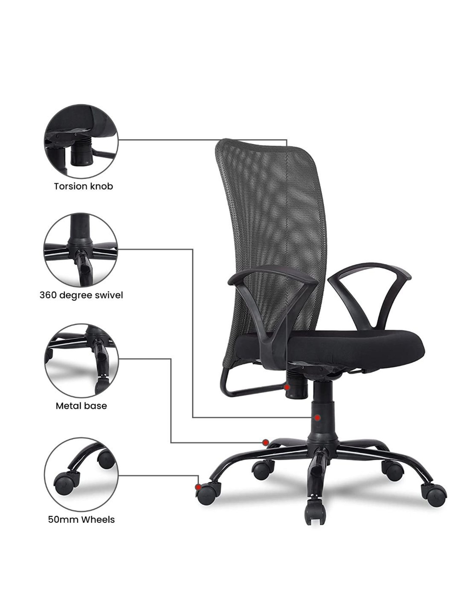 Green Soul Seoul Grey Foam Ergonomic Office Chair