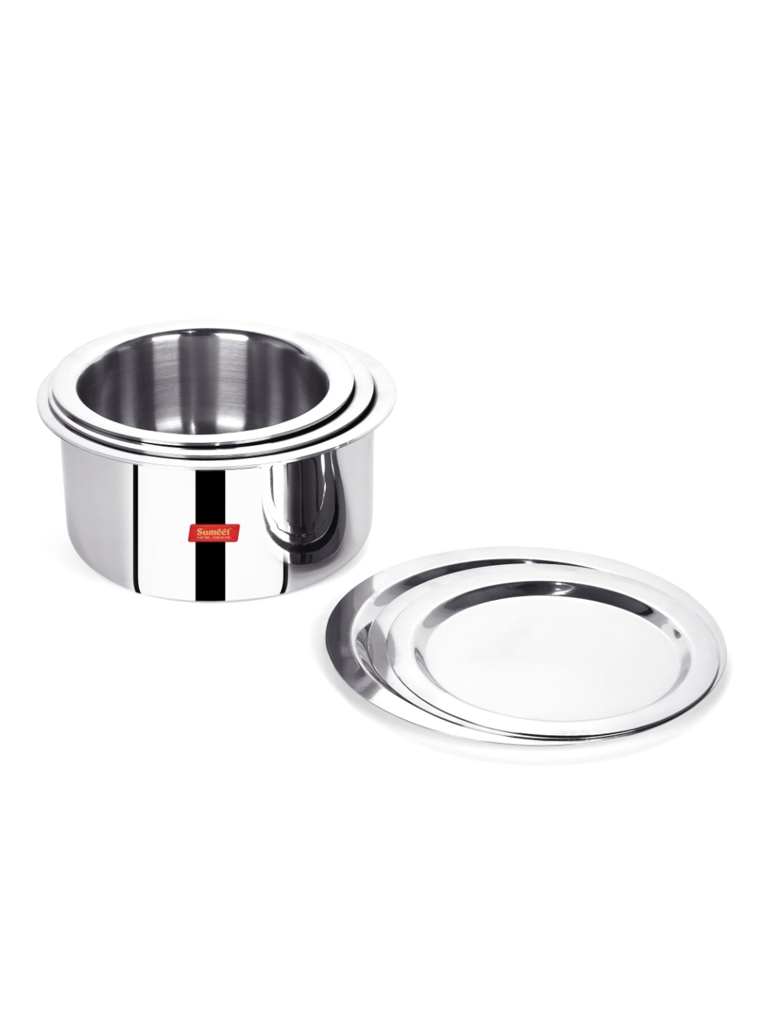 Sumeet Cook Smart TriPly SAS Tope Set of 3Pc with Lid- (2Ltr, 18Cm), (3Ltr, 20Cm), (4Ltr, 22Cm)