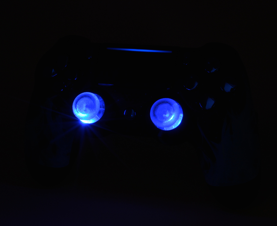 "Blue Fire" Ps4 PRO Rapid Fire Custom Modded Controller 40 Mods for COD BO3, Infinite Warfare, Destiny, Quick Scope Auto Run Sniper Breath & More with Illuminating Thumbsticks (CUH-ZCT2U)