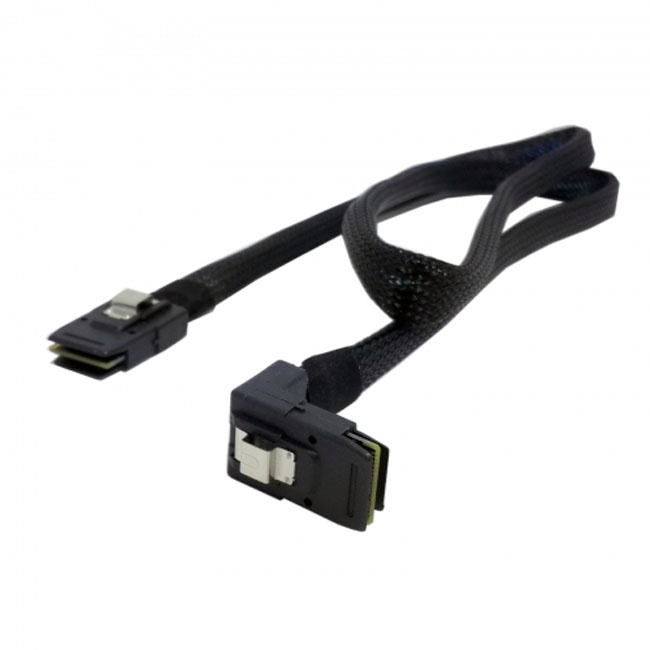 Jimier 1m SFF-8087 Mini SAS 4i 36 Pin to 36Pin Right 90 Degree Angled Cable SF-031-1.0M