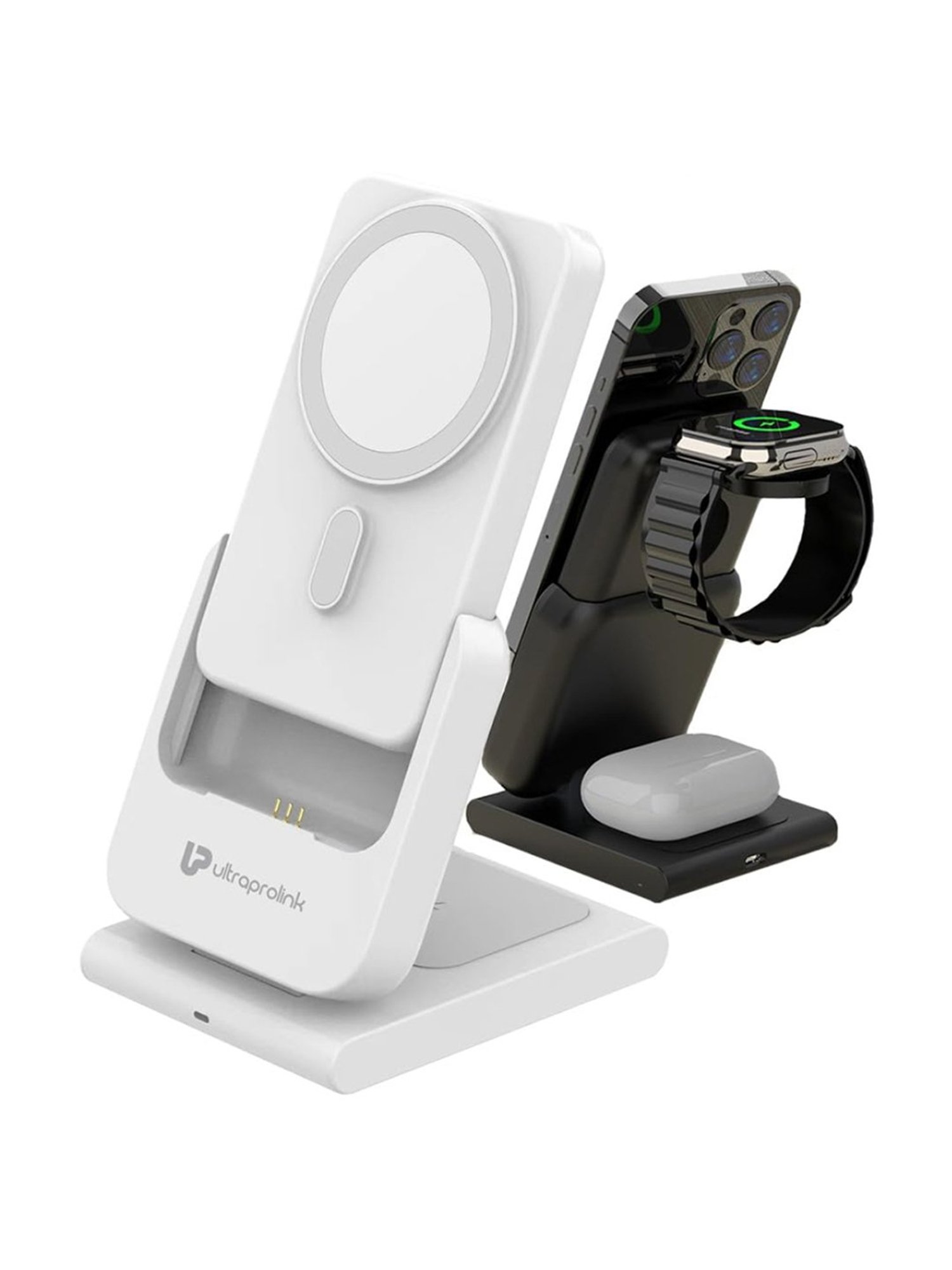 ULTRAPROLINK UM1006GO 3in1 Folding 20W Magnetic Power Bank for iWatch, Airpods &  Earbuds (White)