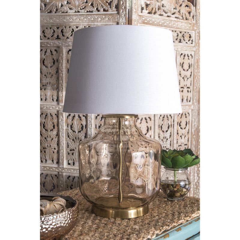 nuLOOM Wellington Glass 26" Table Lamp Lighting - Gold 26" H x 17" W x 17" D