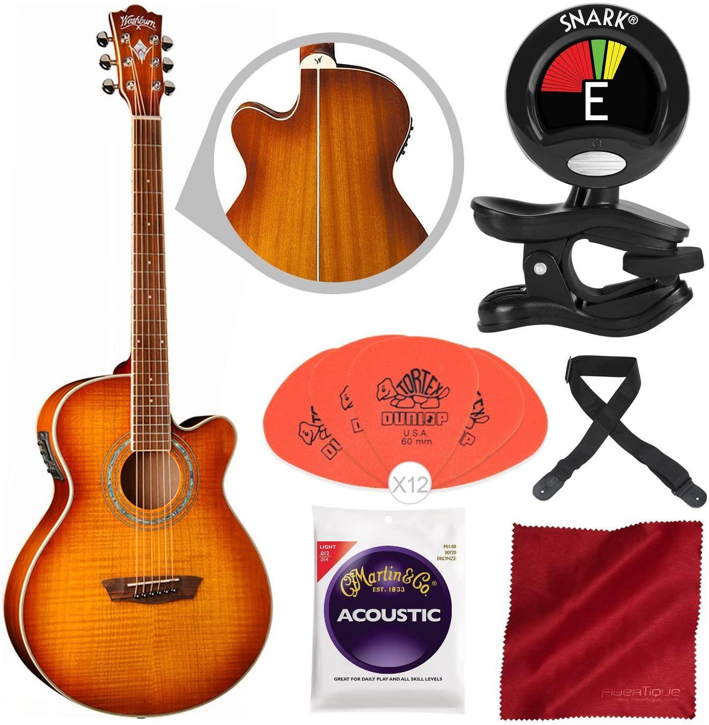 Washburn Festival EA15 Mini-Jumbo Acoustic-Electric Guitar