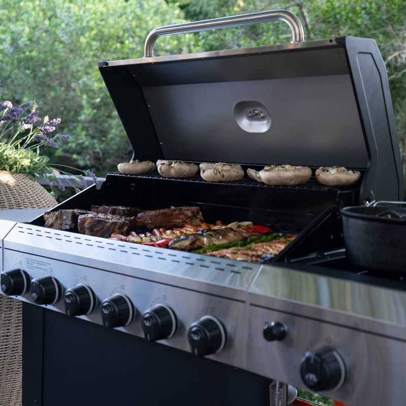 Megamaster 6-Burner Gas Grill with Stainless Steel Tong 720-0983CTG