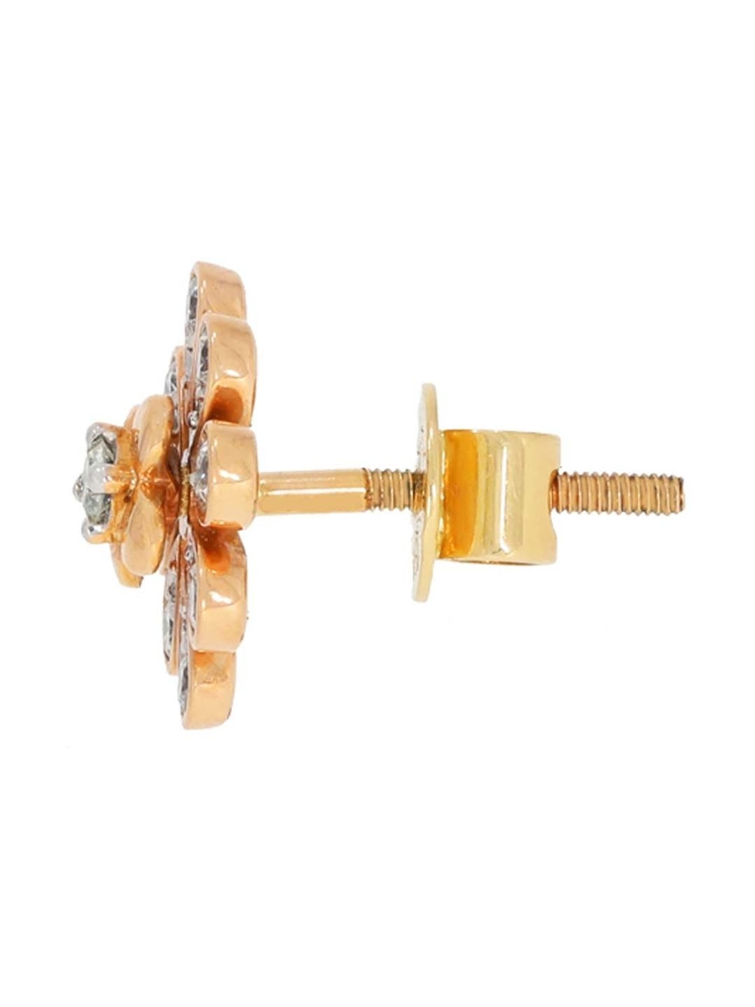 P.C. Chandra Jewellers 18 kt Gold & Diamond Earrings