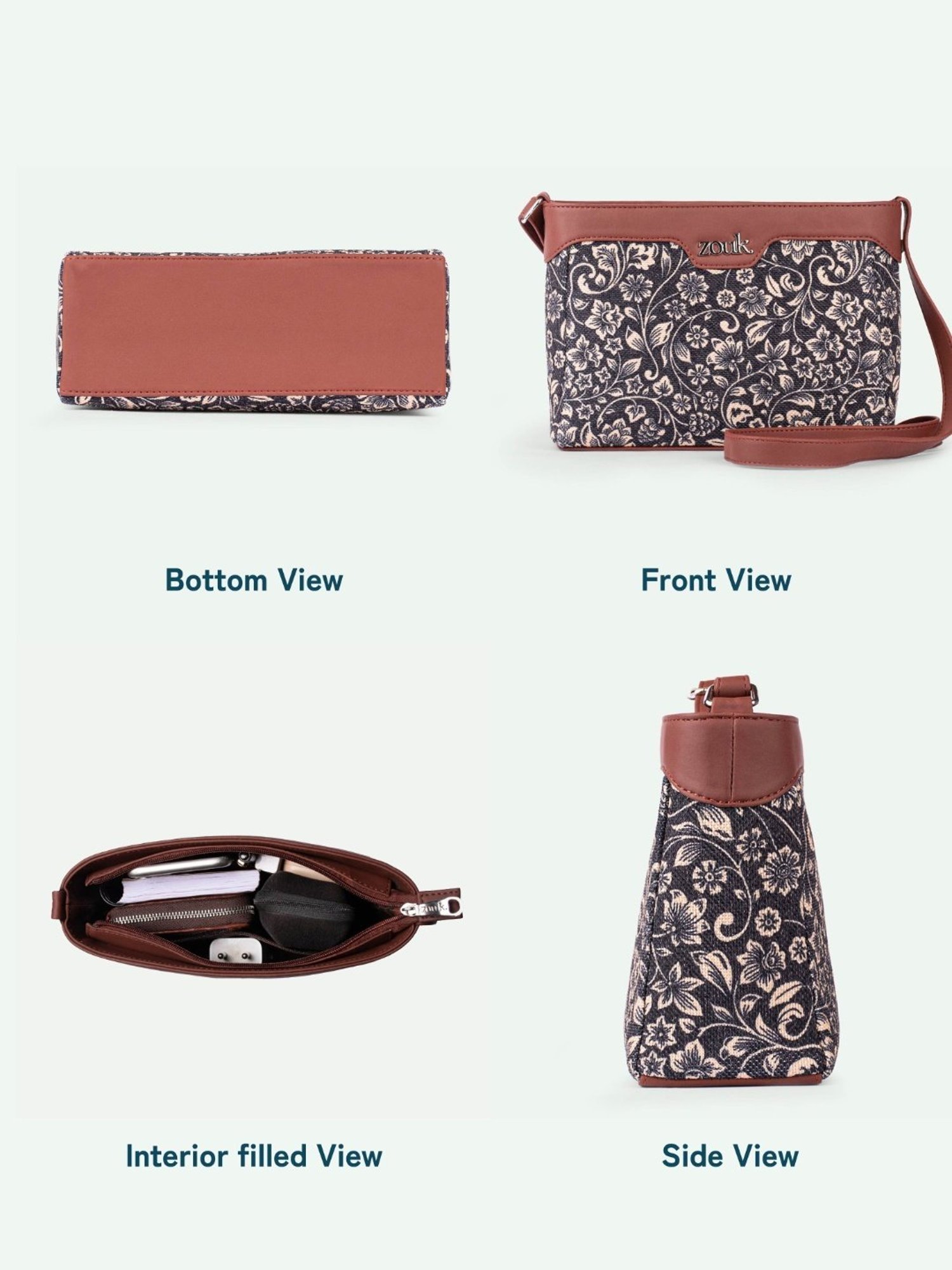 ZOUK Multicolor Printed Cross Body Bag