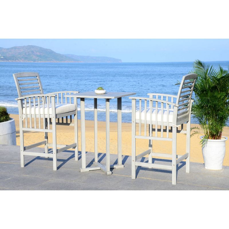 Toranto 3pc All-Weather Wicker Bar Island Set - Brown - Christopher Knight Home