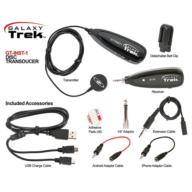 GalaxyTrek GT-INST-1 Wireless Portable Disc Transducer