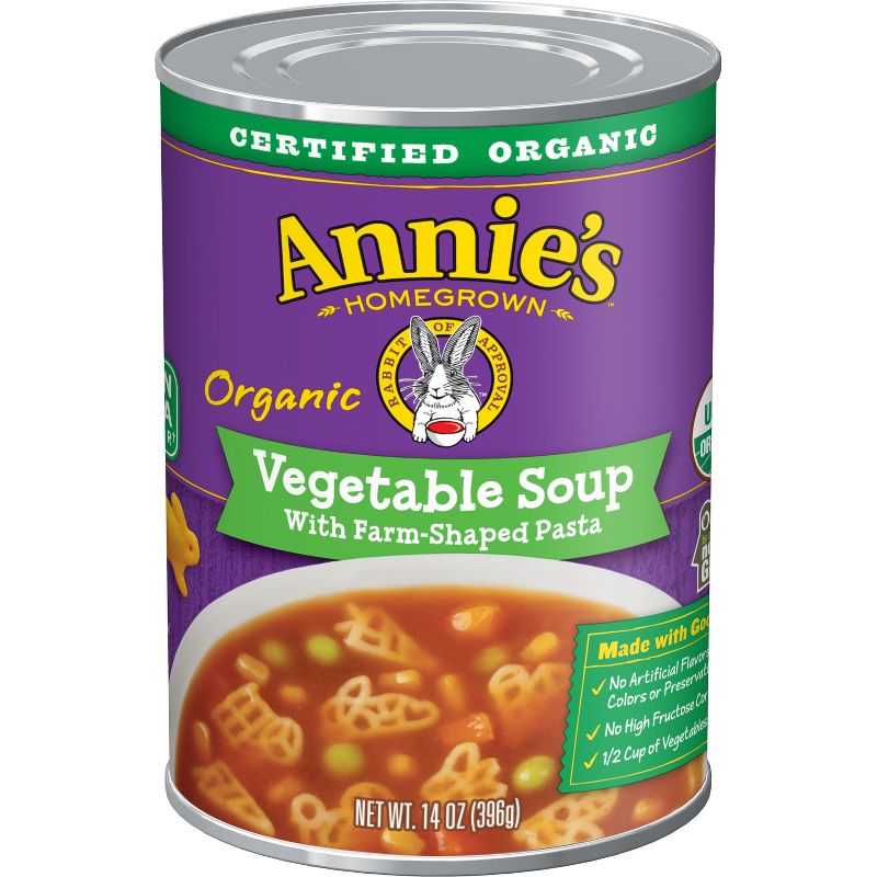 Annie's Organic Vegetable Soup with Farm Shaped Pasta - 14oz