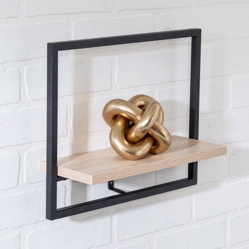 Honey-Can-Do Floating Wall Shelf Natural