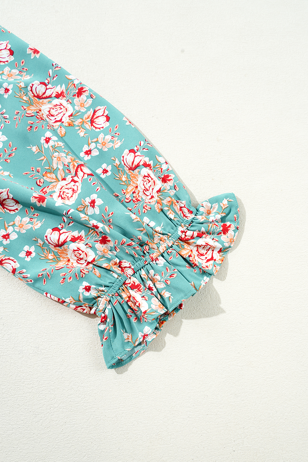 Black Leopard Patchwork Split Neck Ruffle Plus Size Dress