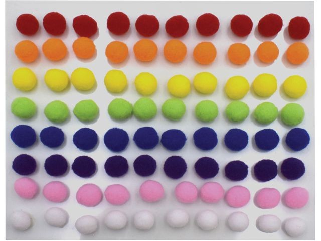 Pacon AC813001 Creativity Street Peel-n-Stick Pom Pons