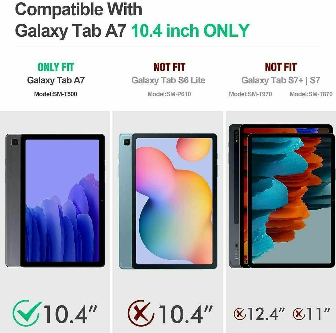 Samsung Galaxy Tab A7 (2020) Tablet Case,Poetic with Kicks-tand Cover Blue